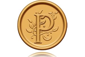 KKJCXY 20 Pack Letter P Wax Seal Stickers, Antique Gold Initial Alphabet Self-Adhesive Wax Stickers for Wedding Party, Birthday, Christmas Envelope Seals