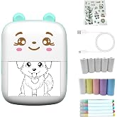 Sumuyo Mini Printer Portable Sticker Printer with 10 PaperRolls,Thermal Printing Pod,Ink-Free Bluetooth Label Maker DIY Crafts,Journals,Photos,Office &amp; Home Use Printing Gift Box