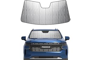 Pigenius Windshield Sunshade for Chevrolet Silverado/GMC Sierra 1500(2019-2025),Silverado/Sierra 2500 HD,3500 HD(2020-2025),Durable Front Window Sun Shade Shield, Adaptable Summer Winter Sunshade