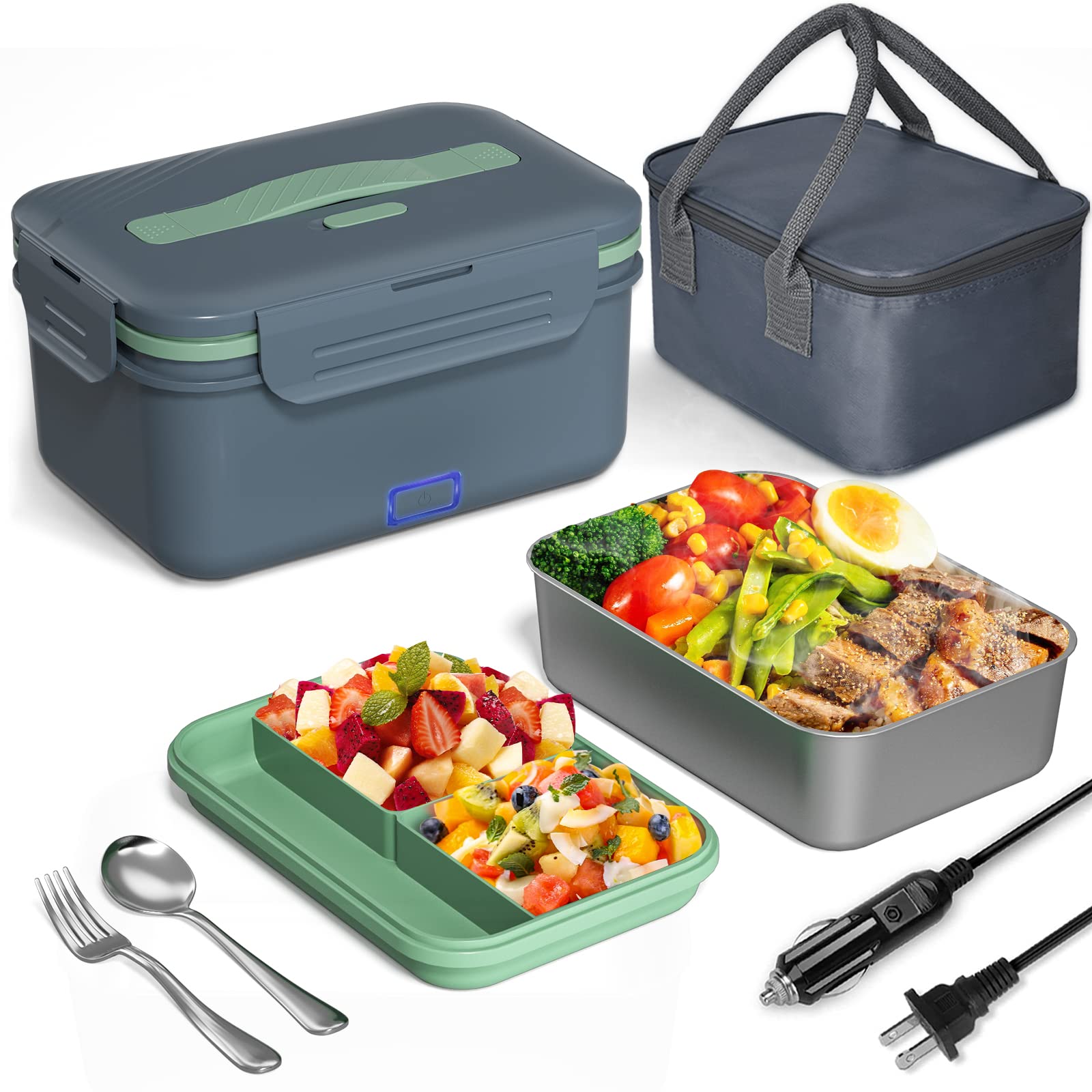 Monteka Electric Lunch Box Food Heater, Upgrade 100W High Power ...