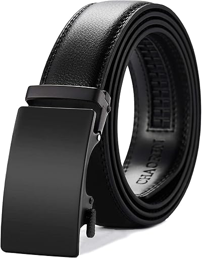 CHAOREN Gürtel Herren, Automatik Ledergürtel Herren Ratsche für Business Anzug, 35mm Gürtel ohne Löcher, Größe Angepasst