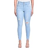 Royalty for Me Womens Royalty for Me Women's High Rise 3 Button Stacked Waistband Skinny Sustainable Jean