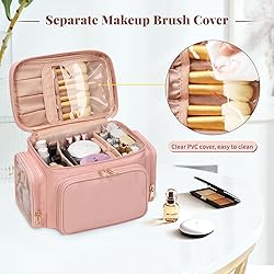 Bagmoly Large Makeup Bag, Portable Travel Makeup