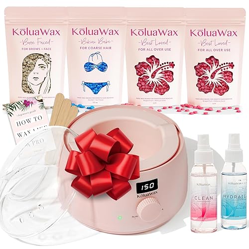 KoluaWax Premium Waxing Kit for Women - Hot Melt Wax Warmer for 