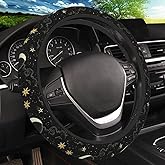 Stars Clouds Moon Steering Wheel Cover, Non-slip Breathable Neoprene Steering Wheel Covers, Women Car Accessories Universal 15 Inch Fit Auto, Suvs, Truck