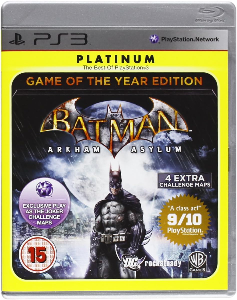 Batman Arkham Asylum Game Of The Year Edition Platinum Sony Ps3