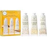 L’Occitane Glow & Go Hand Cream Trio, Holiday Beauty Gift Set, Peony, Lemon & Vanilla, Hydrates & Softens Dry Skin, Travel-Sized Moisturizing Minis