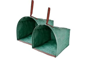 AIFONG 2 Pack Reusable Garden Waste Bag 40 Gallons Heavy Duty Garden Bags Dustpan-Type Leaf Collector Collapsible Garden Waste Bags for Grass Clippings Yard