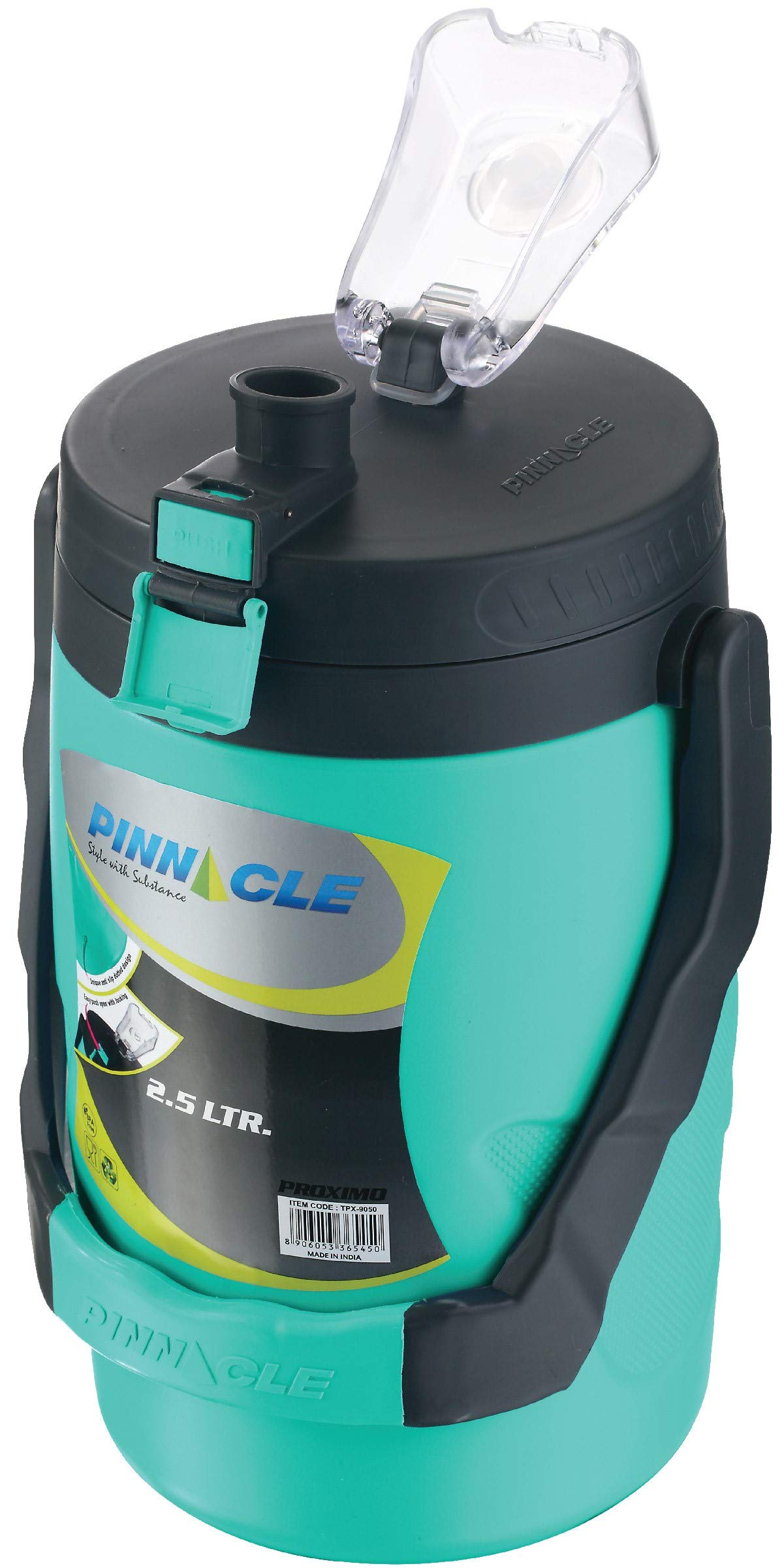 Reusable Insulated Water Jug – Leakproof Portable Water Jug – 2.5 lt Insulated Water Jug with Spout – Insulated Half Gallon Water Bottle – Insulated Water Jug for Camping, Picnics, Hiking - Teal Green