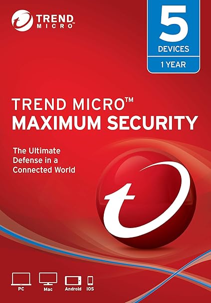 Amazon.com: Trend Micro Maximum Security 2019, 5 User [Key Code] 2019
