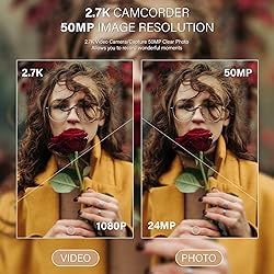 LOENTIR Video Camera Camcorder, QHD 2.7K Camcorder
