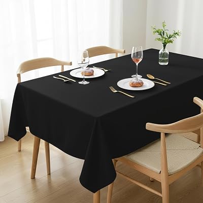 Utopia Kitchen Rectangle Tablecloth 150x300 cm Black 59x118 in