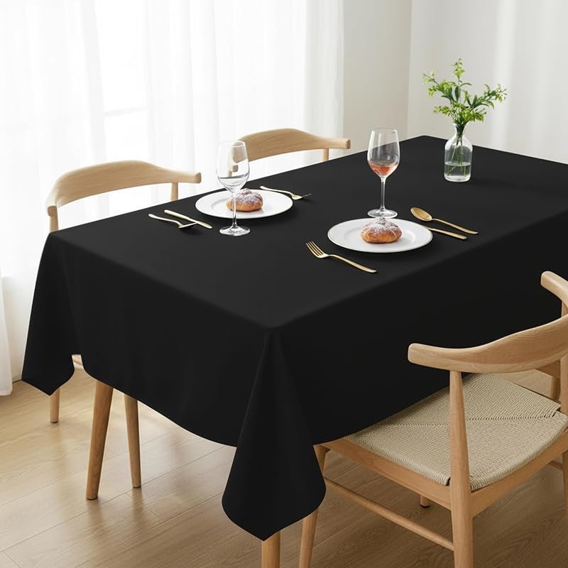 Utopia Kitchen Rectangle Tablecloth 150x300 cm Black 59x118 in