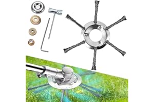 NCCEN Steel Wire Grass Trimmer Head 2025 Upgrade,Universal Weed Eater Head Replacement for Electric & Battery-Powered String Trimmers, Durable Metal Weed Eater Blade with Adapter Kit (7 inch)