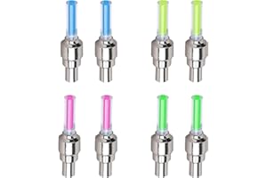 8 PCS Bike Wheel Lights, LED Flash Tyre Wheel Valve Cap Light, Tire Valve Stem Caps Light for Car Bike Bicycle Motorcycle Whe