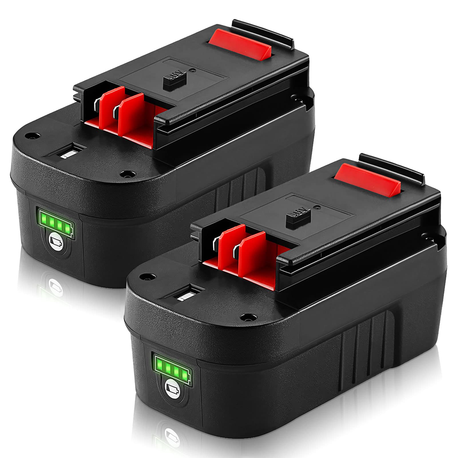 Photo 1 of ?Lithium-ion? 2Pack DSANKE HPB18 18V 6.0Ah Li-ion Battery Replacement for Black and Decker 18Volt Batteries for 244760-00 HPB18 Battery A1718 A18 A18E HPB18-OPE Firestorm FS180BX FS18BX FS18FL FSB18