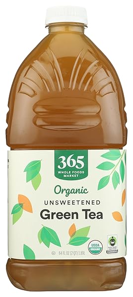 365 BY WHOLE FOODS MARKET, ORGANIC UNSWEETENED GREEN TEA, 64 FZ