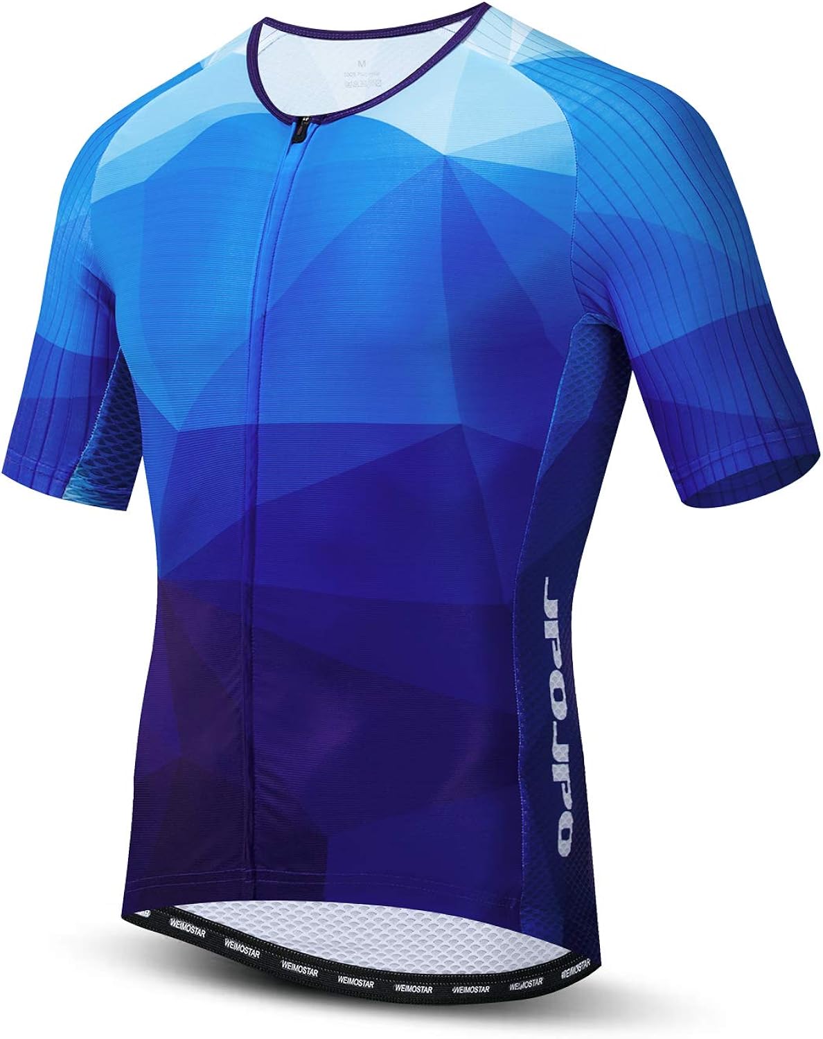 JPOJPO Racing Cycling Jersey Men, Men's Bike Tops S-3XL - Lycra+Polyester, Reflective Zipper, 4-Pockets: Clothing