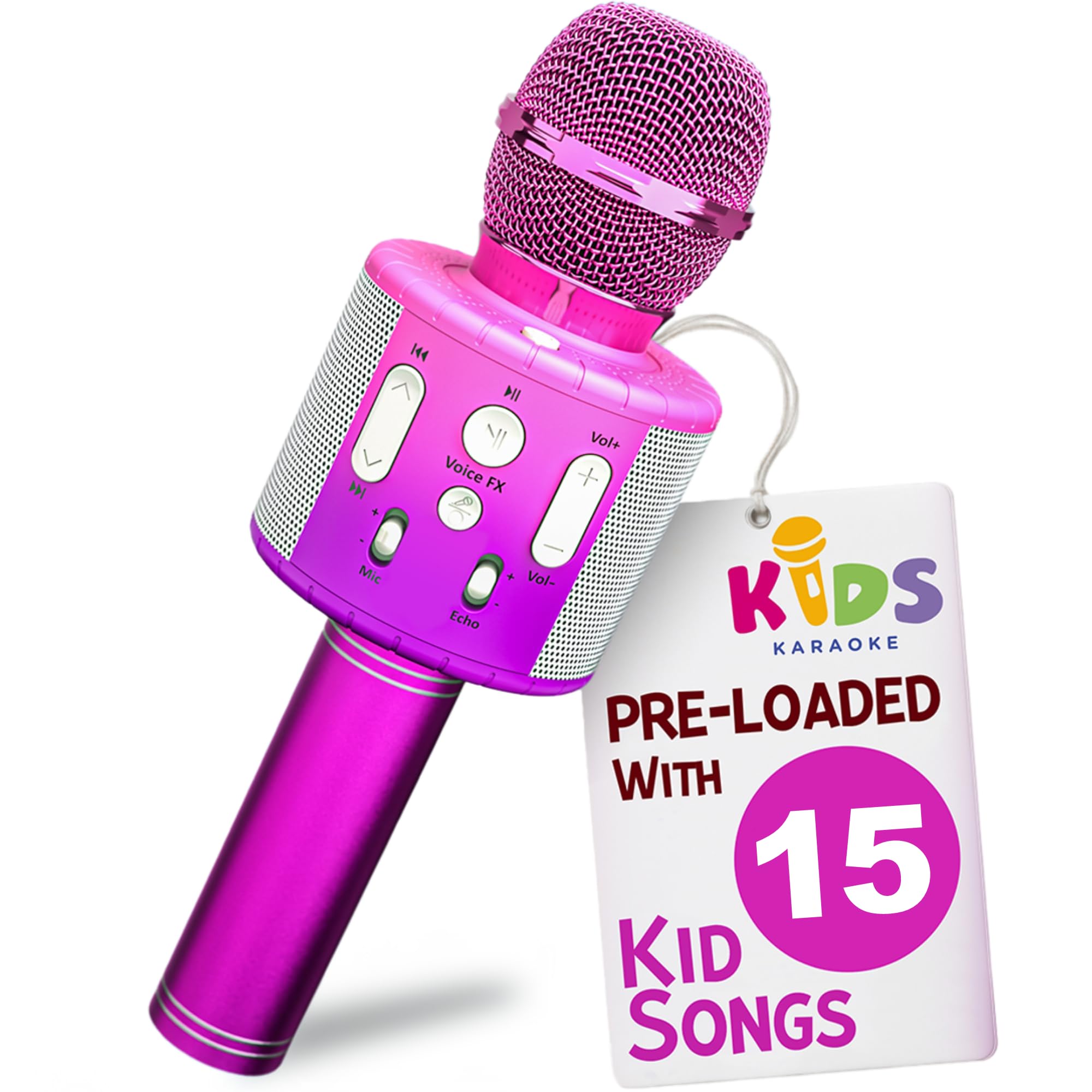 Move2Play, Kids Karaoke Microphone | Includes Bluetooth & Pre-Loaded Songs | Birthday Girl Toy for Toddlers, 2, 3, 4, 5+ Girls & Boys — image 1