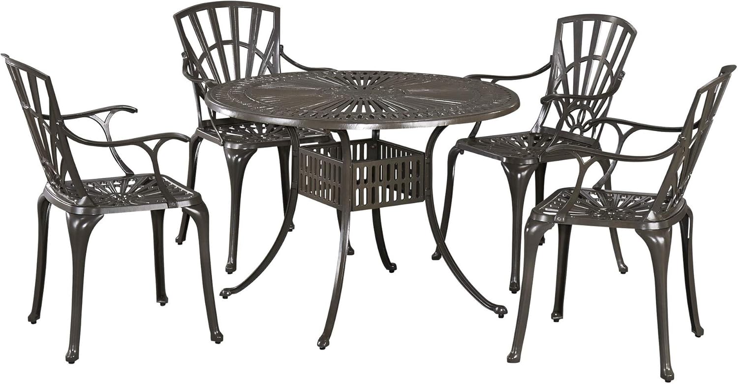 homestyles 6661-30 Outdoor Dining Table, 42Lx42Dx29H, Taupe : Garden & Outdoor