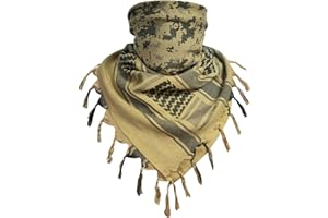 LOLAT Cotton Desert Scarf Military Tactical Shemagh Keffiyeh HeadScarf Arab Wrap Outdoors Tassel Scarves for Men/Women