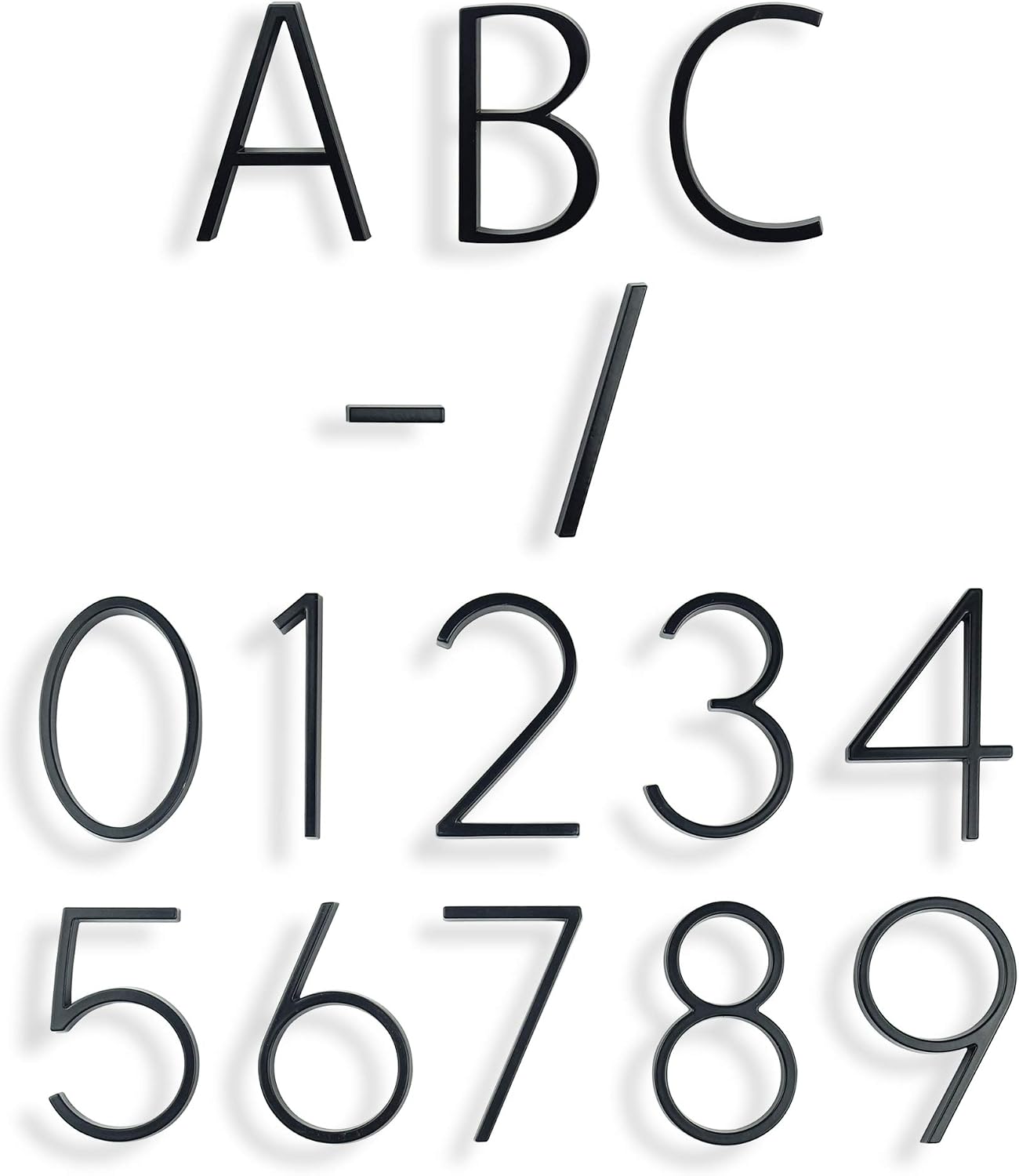HASWARE Floating House Number Sign: 5 inch Modern Door Signage - Striking for Street Home Address Numerals (1, Black) - Image 3
