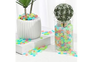 Glow in The Dark Pebbles Set Luminous Decorative Rocks for Garden Path Patio Aquarium Pond Landscaping Use for Home(Multicolo