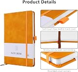 Lefute A5 Notebook 2 Pack 200 Pages 100 GSM Hardback with Pen Loop Elastic view 3