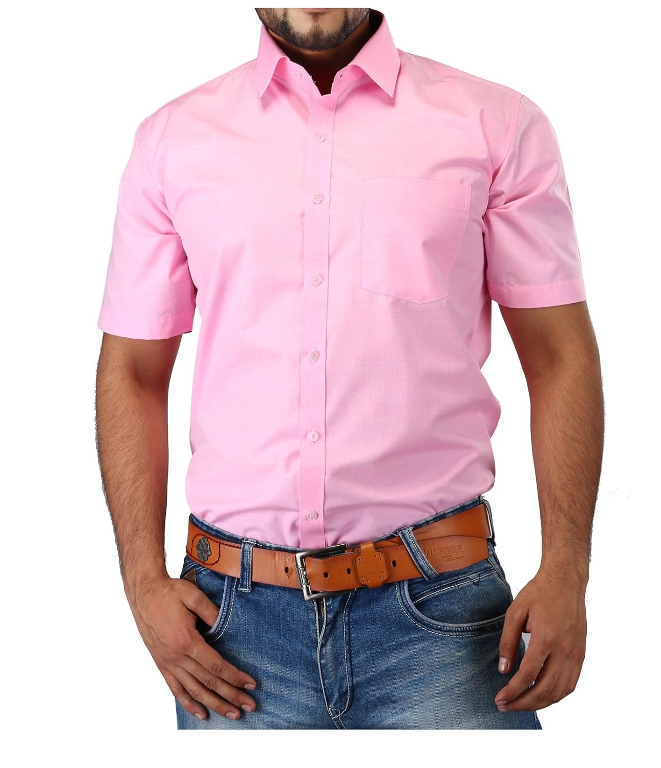 pink shirt mens slim fit
