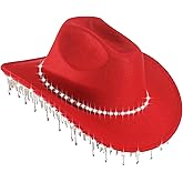 Womens Cowboy Hat Rhinestone Cowgirl Hats Wide Brim Diamond-Glitter-Western- Size:Medium-Large