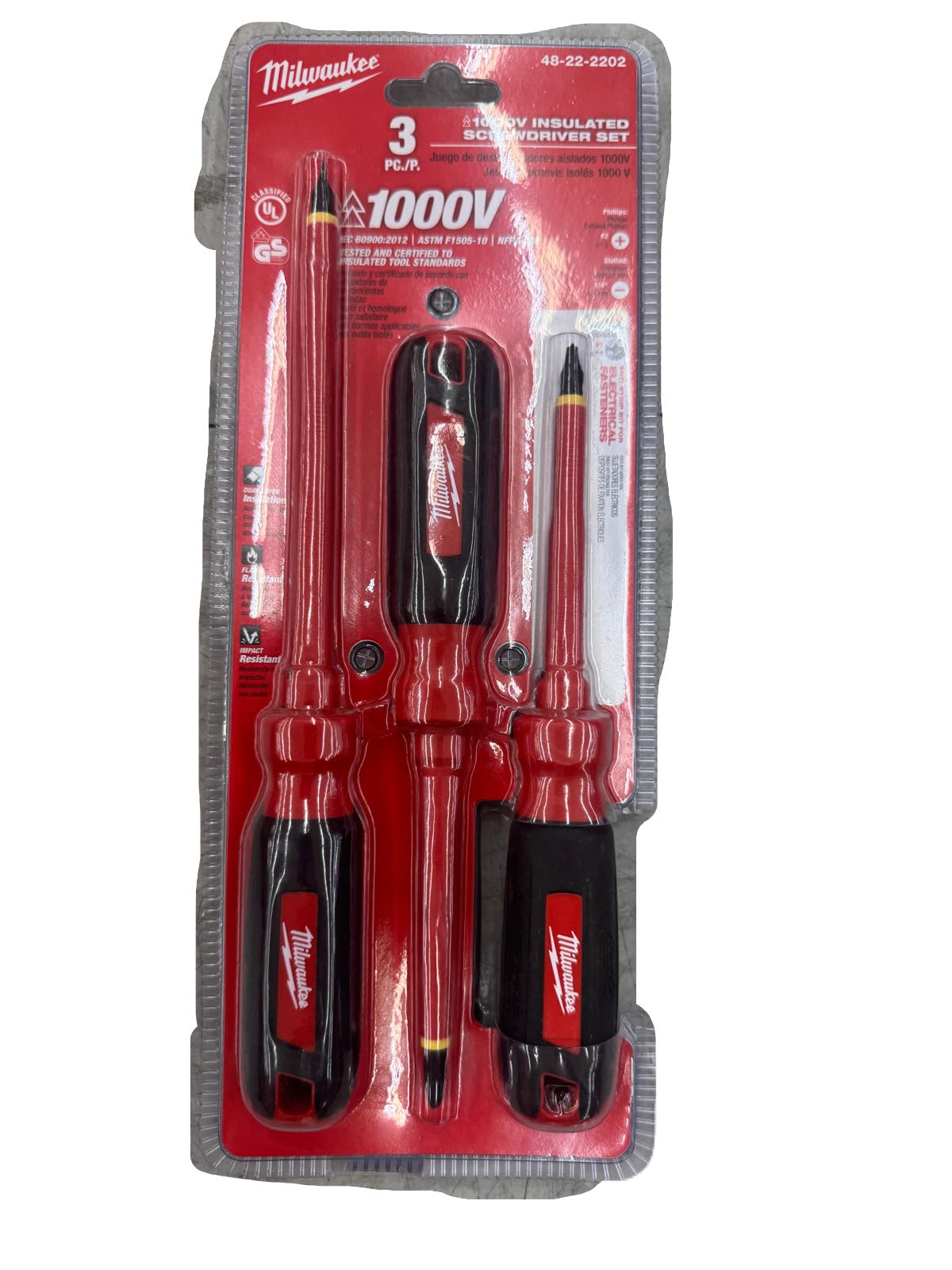 Milwaukee 48-22-2202 3-Piece 1000V Insulated Screwdriver Set
