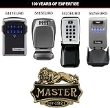 Master Lock Light Up Dial Key Safe Medium Wall Mount Grey Zinc Outdoor Home view 9
