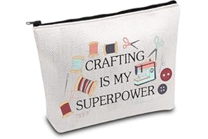 BDPWSS Sewing Gift For Sewing Lovers Sewing Cosmetics Bag Crafting Is My Superpower Crafter Sewer Quilter Crafting Lover Gift Seamstress Gift (Crafting power)