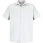 Red Kap Mens Short Sleeve Specialized Pocketless Work Shirt