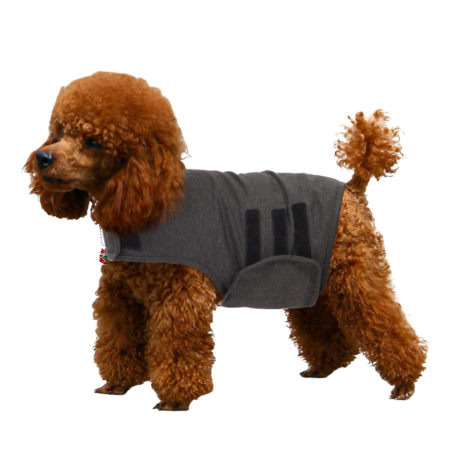 KELIVOL Anxiety Coat for Dog, Anxiety Relief Jacket, Calming Light Weight Wrap Vest, Used to Keep Comfort for Dogs afraid of Fireworks/Thunder Storm. (S,Dark Grey)