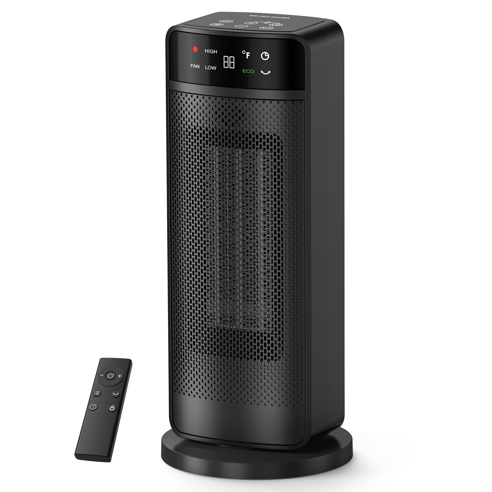 Photo 1 of 1500W Space Heaters for Indoor Use, PTC Ceramic Electric Heater Fast Heating with Remote, ECO, 59-95°F Digital Thermostat, Child Lock, 24H Timer, Oscillating Portable Electric Heater for Large Room