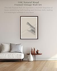 iHery Natural OAK Wood One Lost Sheep Framed Wall