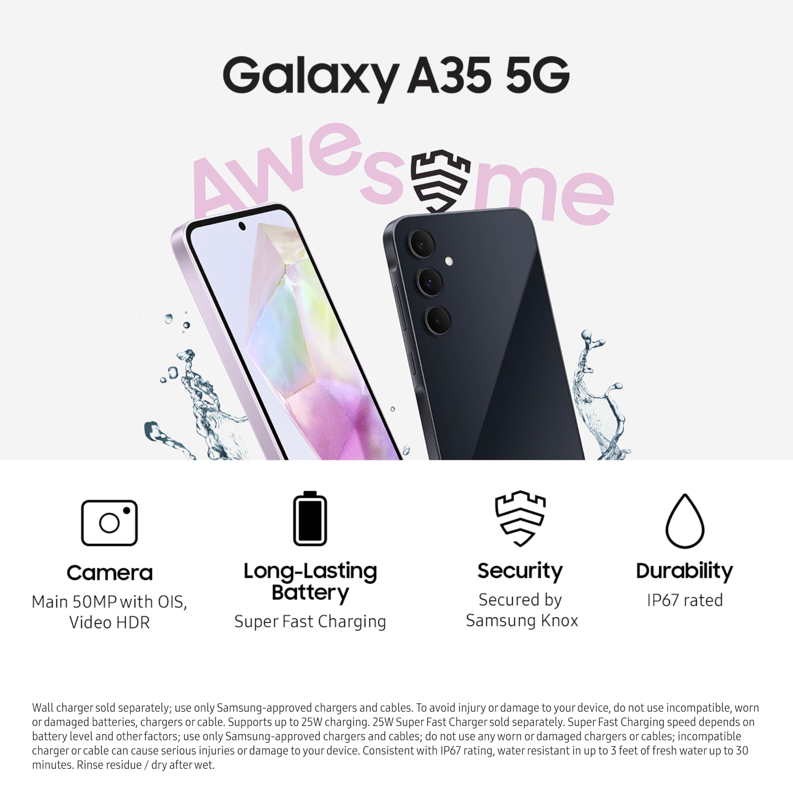 Mua Galaxy A35 5G A Series Cell Phone, 128GB Unlocked Android