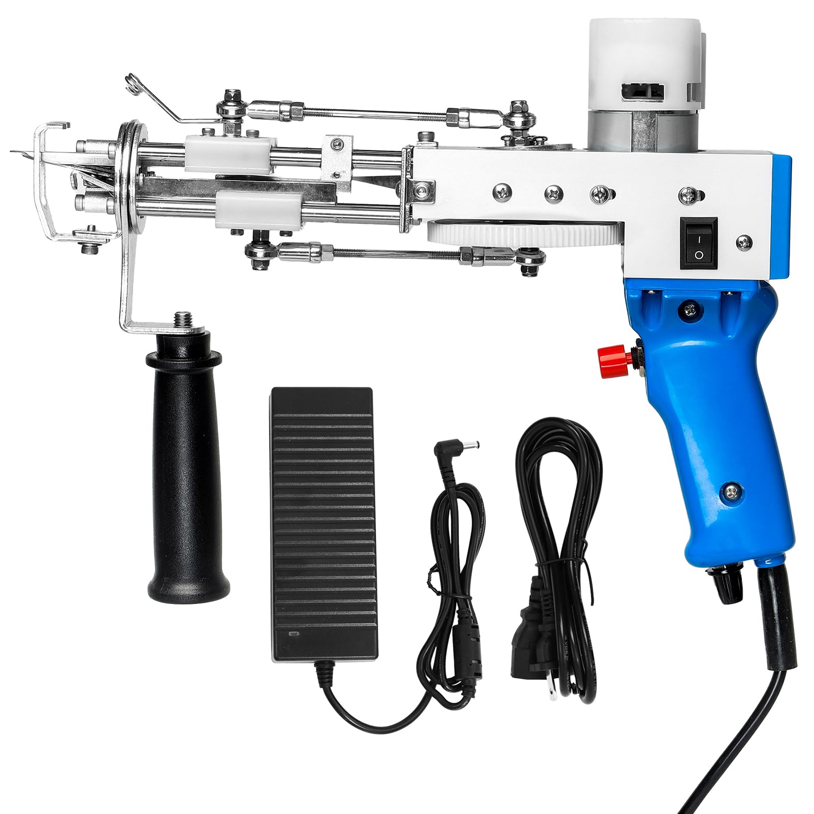 ZOWWFAST Tufting Gun, 2 in 1 Rug Tufting Kit with Cut Pile or Loop Pile Tufting Machine, Rug Gun for High-Speed Weaving of Carpet, 360° Rotatable Handle (Blue)