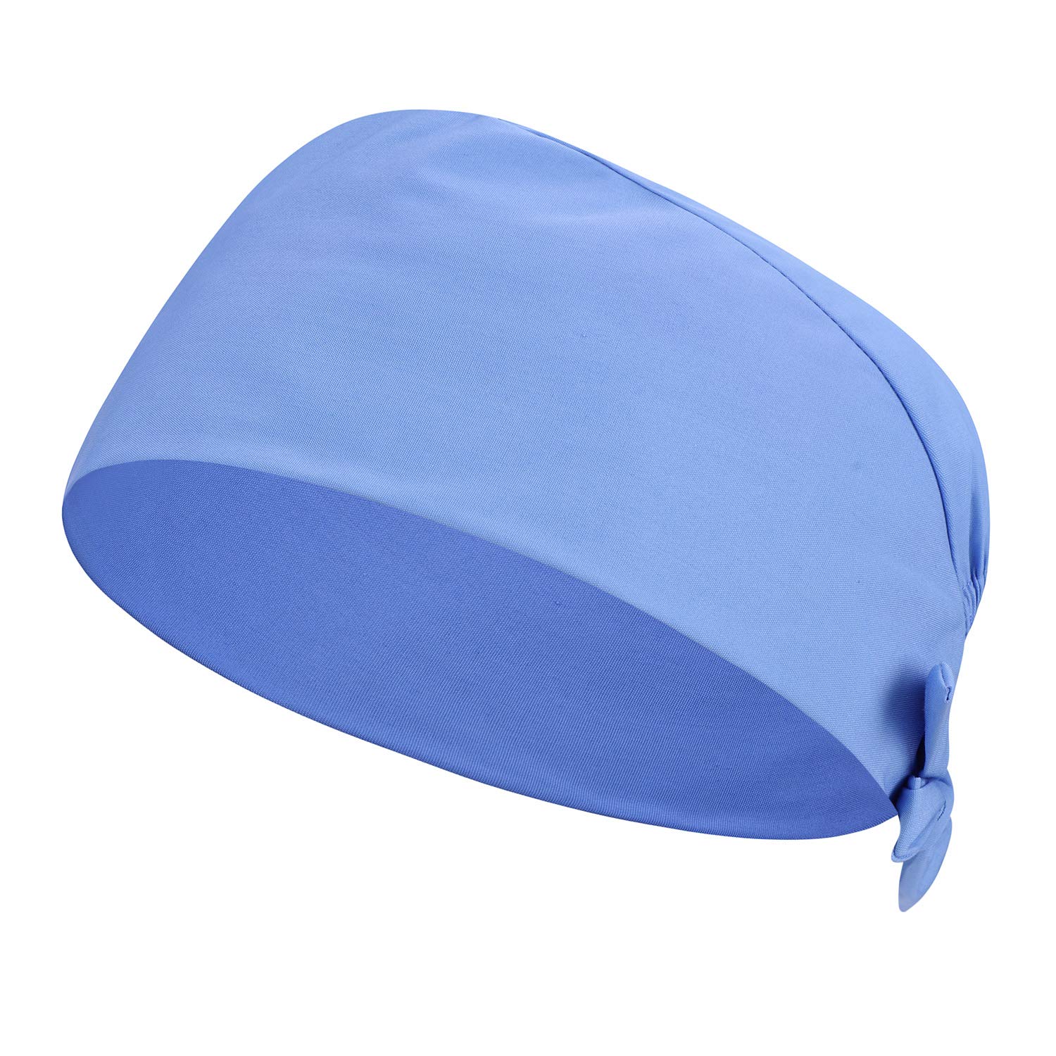 Unisex Scrub Cap with Sweatband Adjustable Tie 100% Cotton Elastic Chef Hat Food Spa Beauty Salon Cap Reusable Washable Multipurpose Hat (Light Blue) - Image 5