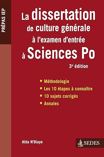 Download La dissertation de culture générale à l'examen d'entrée à Sciences Po: Prépas IEP PDF