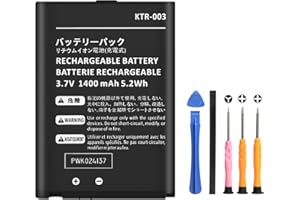 ANTIEE 1400mAh KTR-003 High Capacity Battery Replacement for Nintendo New 3DS/KTR-003 Game Console with Repair Tool Kit (Not 