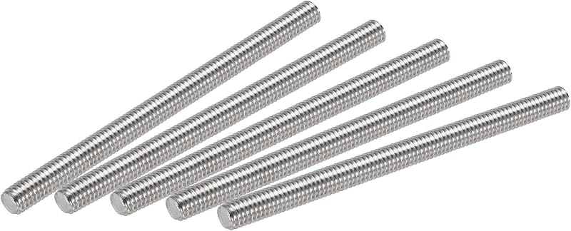 sourcing map M6 x 80mm Fully Threaded Rod 304 Stainless Steel Right Hand 1mm