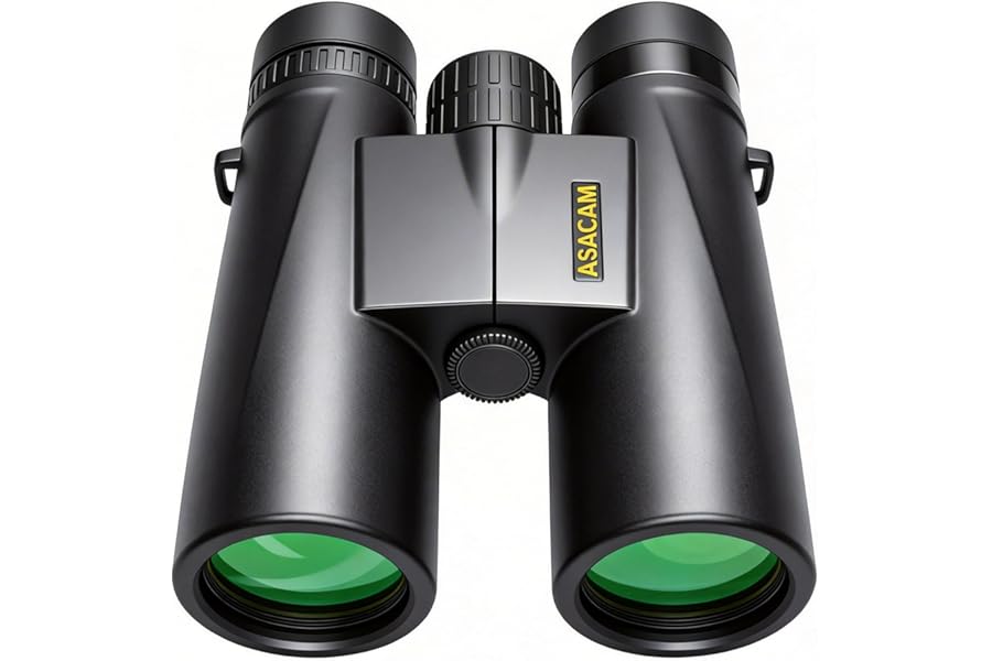 Asacam 12x42 Binoculars for Adults, High Powered Binoculars with Large Eyepiece, Lightweight HD BAK4 Prism for Bird Watching, Travel, Hunting, Camping, Sports