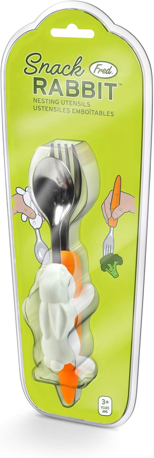 Amazon Com Fred Snack Rabbit Bunny And Carrot Nesting Utensils 2