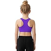 Kurve Girl’s Stretchy Crop Racerback Undershirt Training Sports Bra, UV Protective Fabric, UPF 50+, Made in USA,