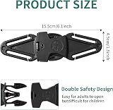 Solbrezeni 2Pcs Anti Escape Car Seat Safety Straps Chest Clip Black view 2