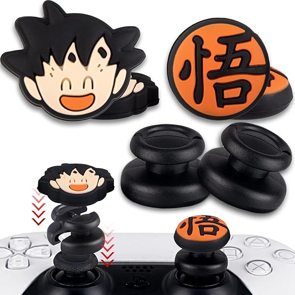 Amazon.com: FRTEC Dragon Ball Z Thumb Grips '4 Stars' for PS4