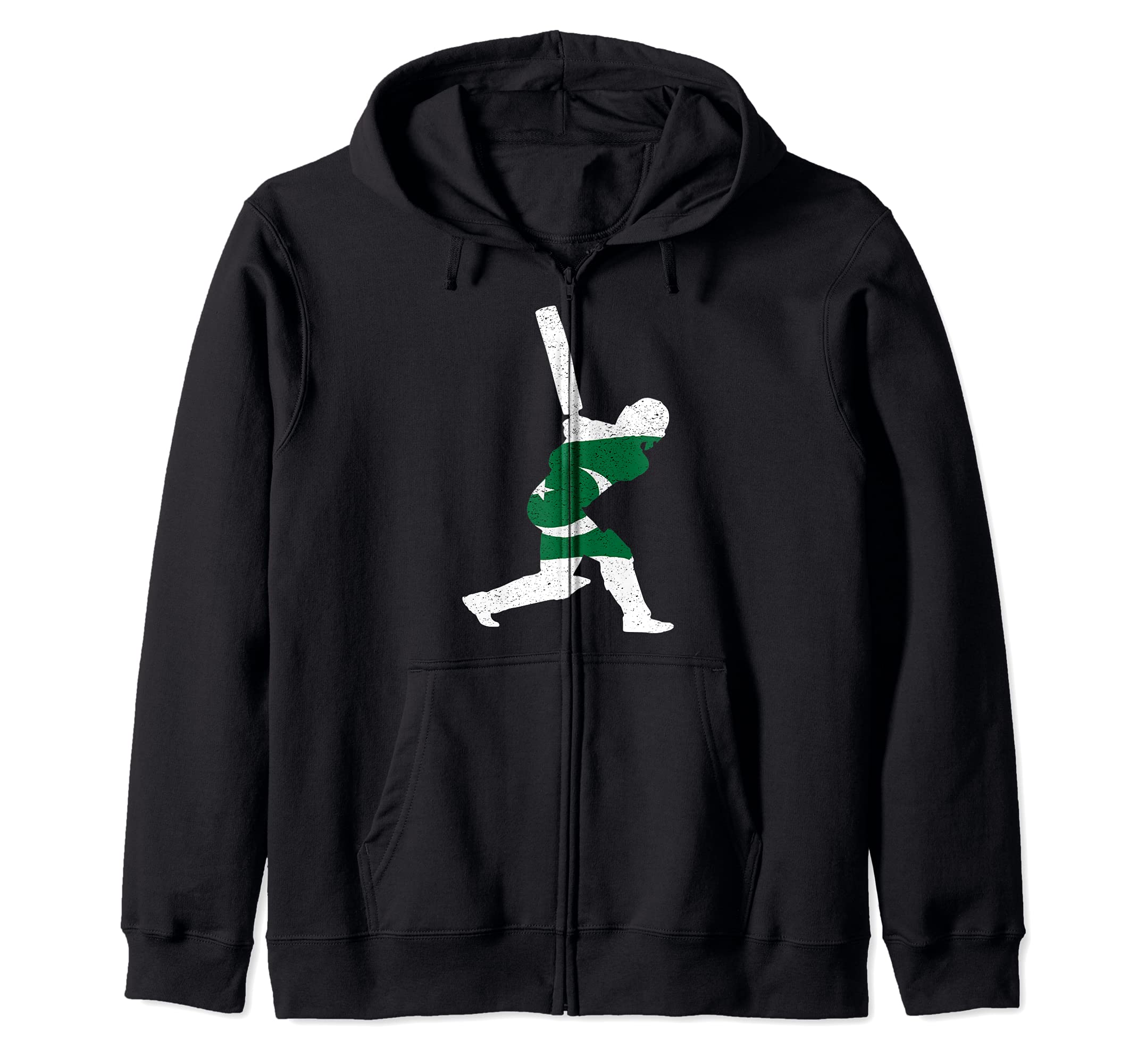 Pakistani Cricket Batsman Batting Pakistan International Fan Zip Hoodie