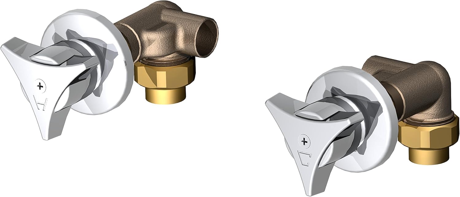 Union Brass 232X 2 Handle Shower Corner Faucet with Metal Handle